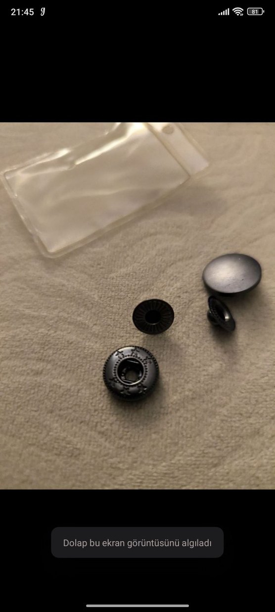 Erkek Siyah Minimalist düğme seti - Görsel 2