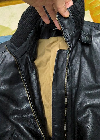 Kemerli Siyah Deri Erkek Ceket Abrams deri ceket Almanya'dan - Görsel 8