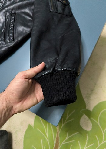 Kemerli Siyah Deri Erkek Ceket Abrams deri ceket Almanya'dan - Görsel 6