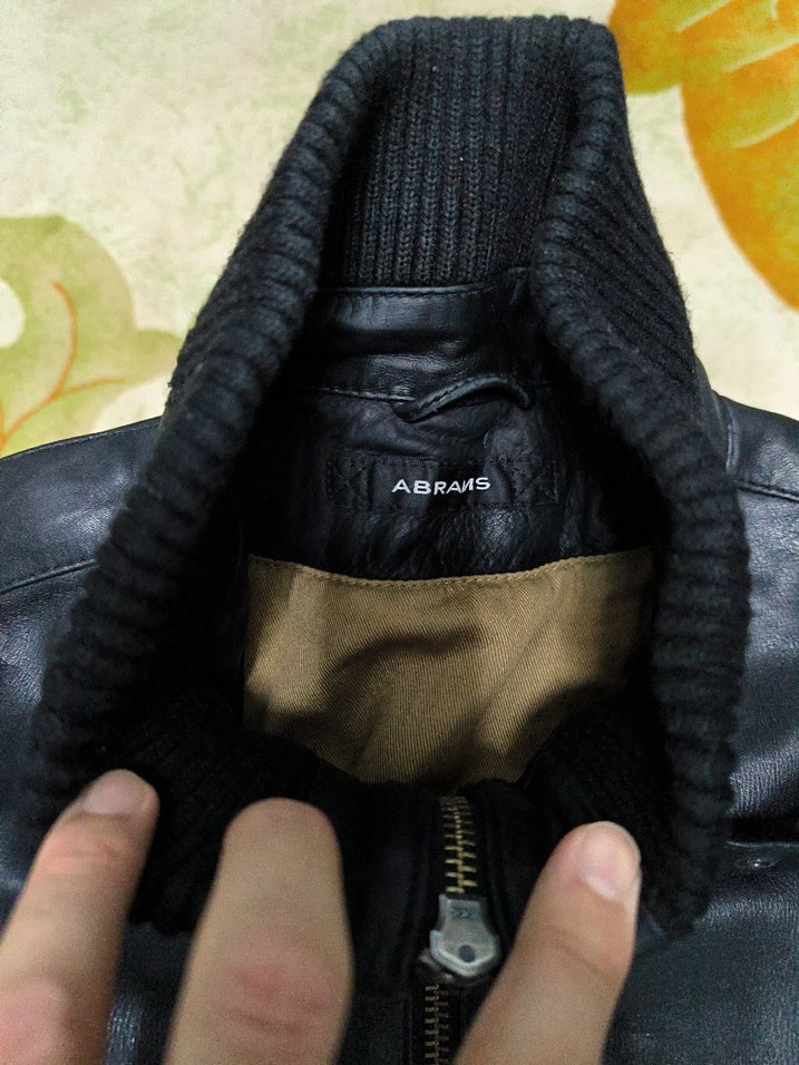 Kemerli Siyah Deri Erkek Ceket Abrams deri ceket Almanya'dan - Görsel 3