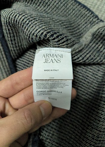 Armani Jeans Orjinal pamuk kazak L Beden - Görsel 13