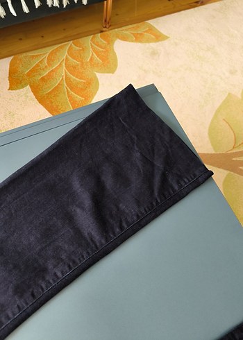 Düğmeli Lacivert Kadın Kot Pantolon - Görsel 7