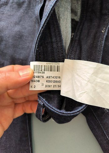 Düğmeli Lacivert Kadın Kot Pantolon - Görsel 4