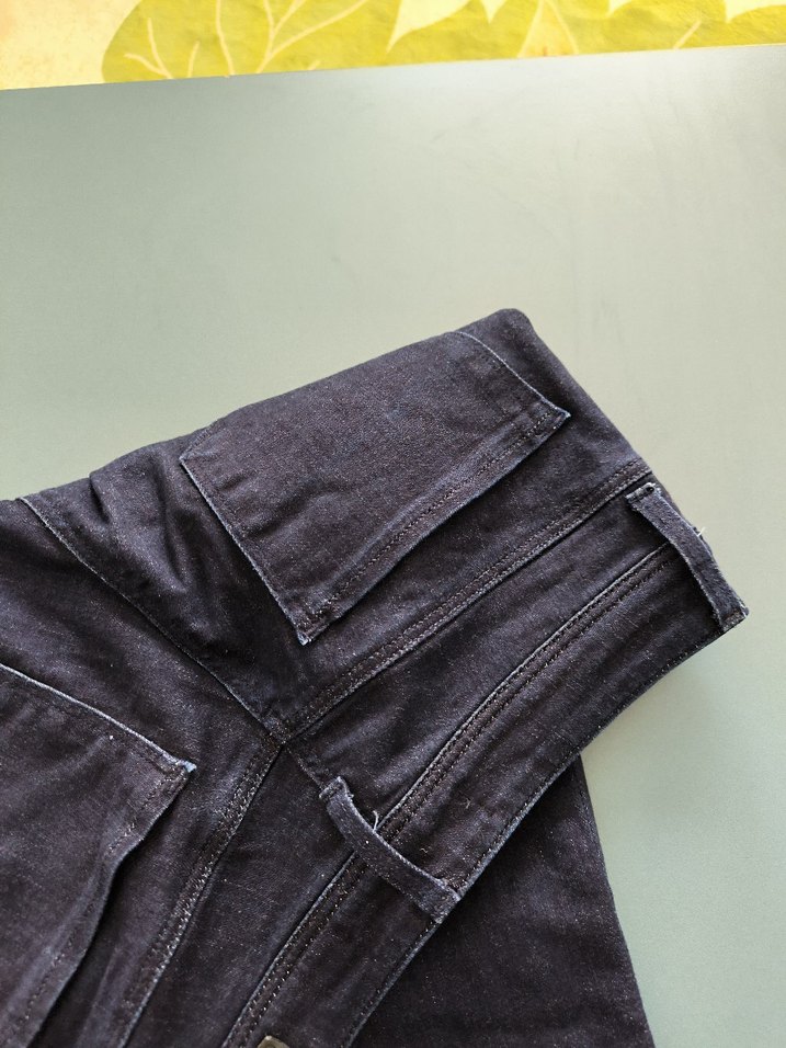 Düğmeli Lacivert Kadın Kot Pantolon - Görsel 5