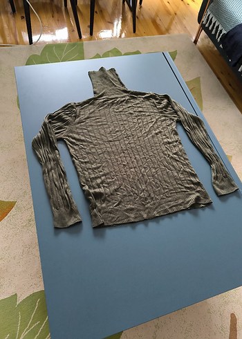 Gri Kadın Balıkçı Yaka Triko - Görsel 2