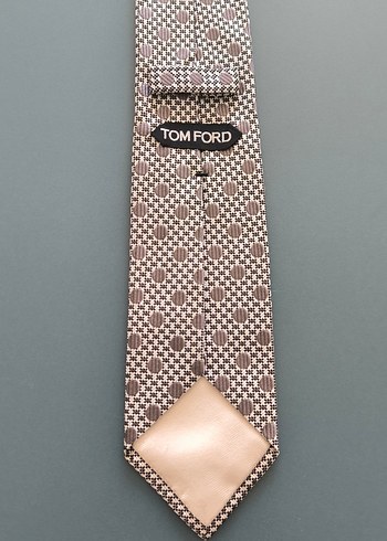 Tom Ford Bej Desenli İpeksi Klasik Kravat