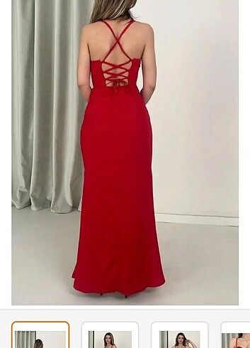 Trendyol & Milla Korse Formlu Sırt Dekolteli Kırmızı Elbise