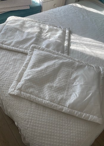 Beyaz çift kişilik Yatak Örtüsü - Görsel 5