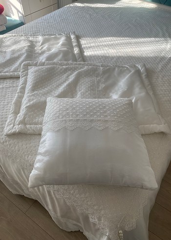 Beyaz çift kişilik Yatak Örtüsü - Görsel 9