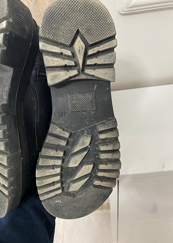 Siyah Deri ipli çizme - Görsel 5