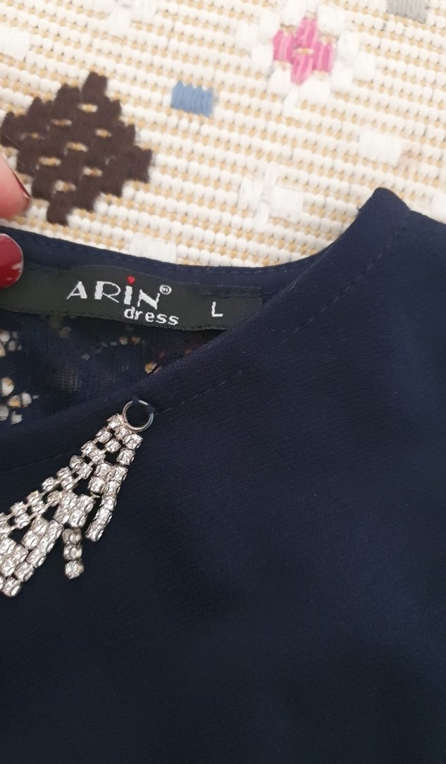 lacivert abiye - Görsel 2