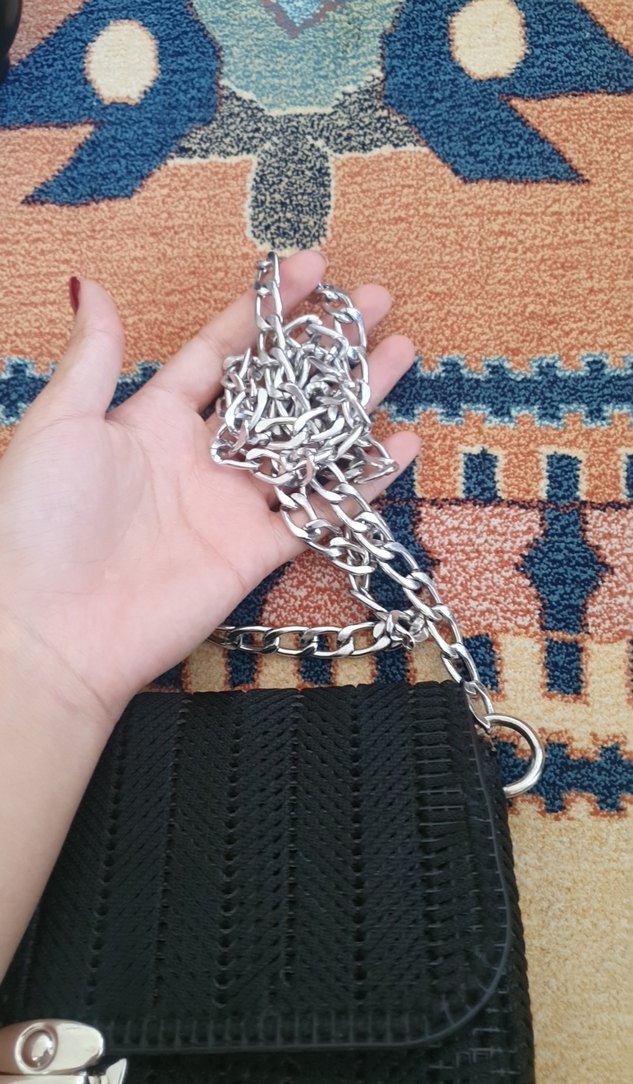 Tokalı Siyah Kadın Omuz Çantası - Görsel 2