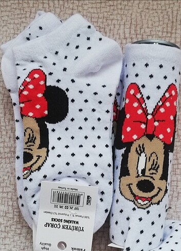 4 lü Bayan micky mouse çorap 