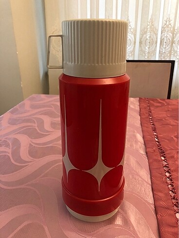 1 litre alman mali Büyük boy termos + bardak - Görsel 2