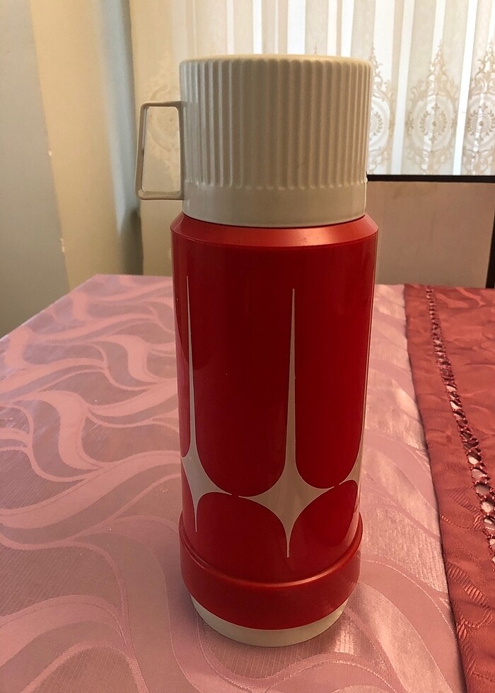 1 litre alman mali Büyük boy termos + bardak - Görsel 2