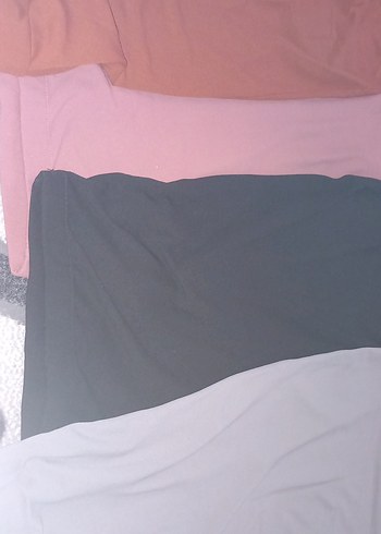 Gri, gül kurusu,siyah ve kiremit rengi Düz Desen kalem etek