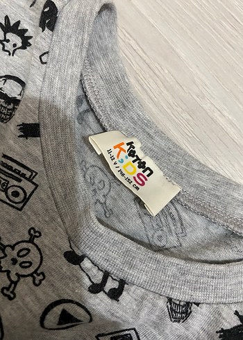 Gri Baskılı Çocuk Tişört - Görsel 4