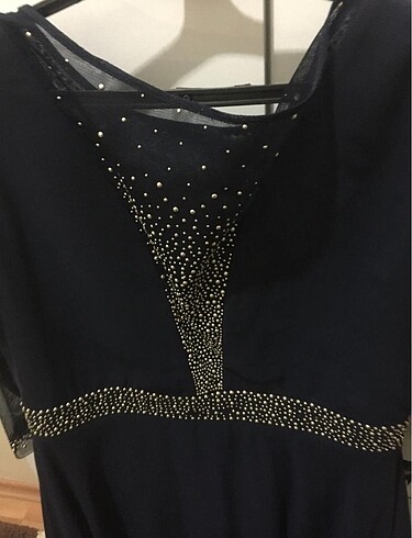 Lacivert abiye - Görsel 2