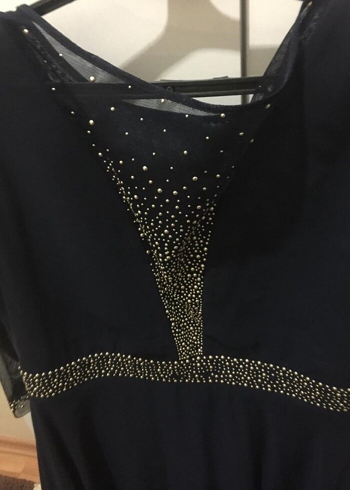 Lacivert abiye - Görsel 2