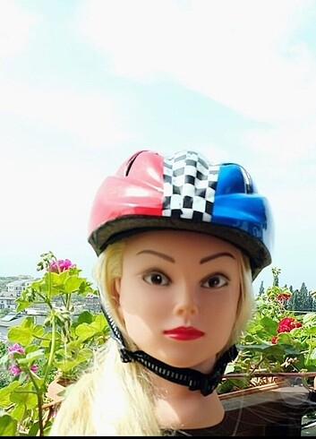 MOON MAVİ/KIRMIZI PATEN BİSİKLET KASKI - Görsel 3