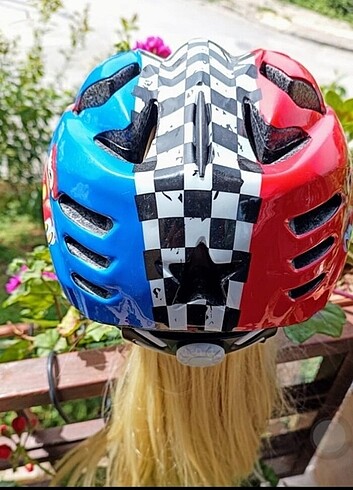 MOON MAVİ/KIRMIZI PATEN BİSİKLET KASKI - Görsel 6