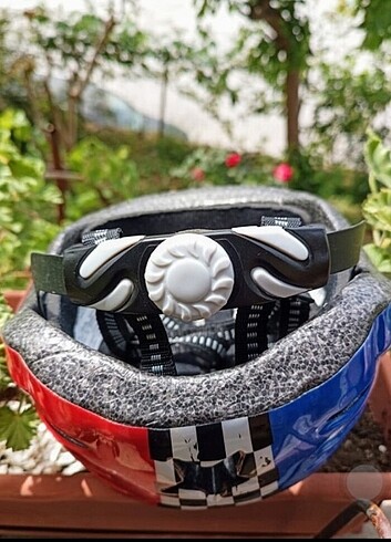 MOON MAVİ/KIRMIZI PATEN BİSİKLET KASKI - Görsel 7