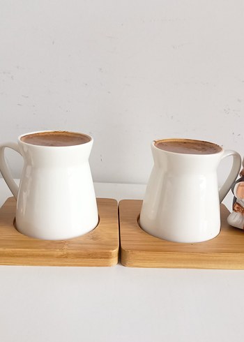 el boyaması ikili kahve cücesi biblo - Görsel 3