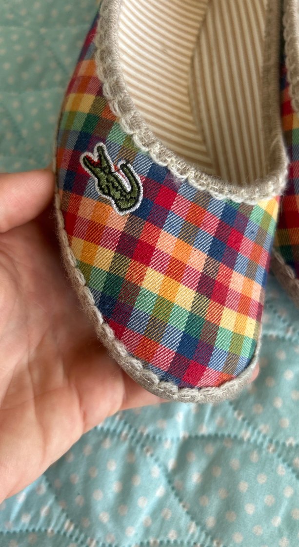 Renkli Kareli Kadın Dolgu Topuk Espadril - Görsel 3