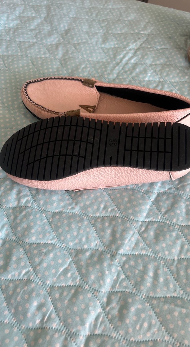 Pembe Deri Tokalı Kadın  Ayakkabı - Görsel 3