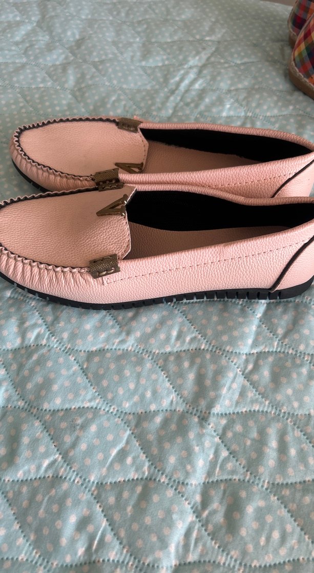 Pembe Deri Tokalı Kadın  Ayakkabı - Görsel 2