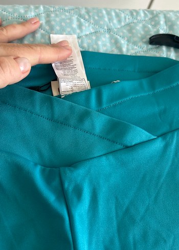 Beli Kemerli Turkuaz Spor Tayt - Görsel 2