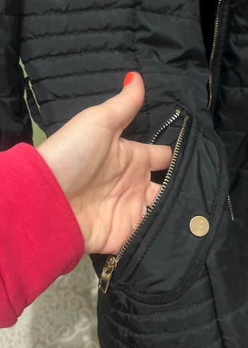 Siyah Kadın Midi Kışlık Mont - Görsel 5