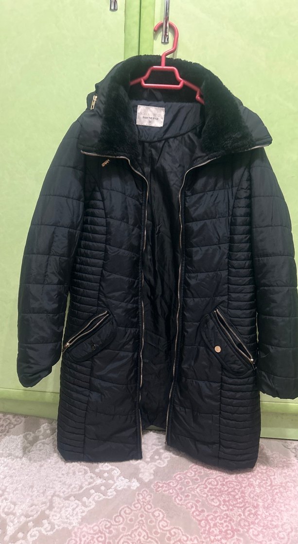 Siyah Kadın Midi Kışlık Mont - Görsel 2