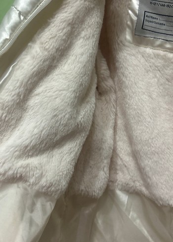 Beyaz çocuk Midi Kaban, Fermuarlı, Sıcak Kumaş - Görsel 3