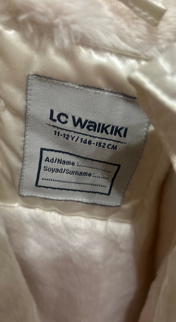 Beyaz çocuk Midi Kaban, Fermuarlı, Sıcak Kumaş - Görsel 2