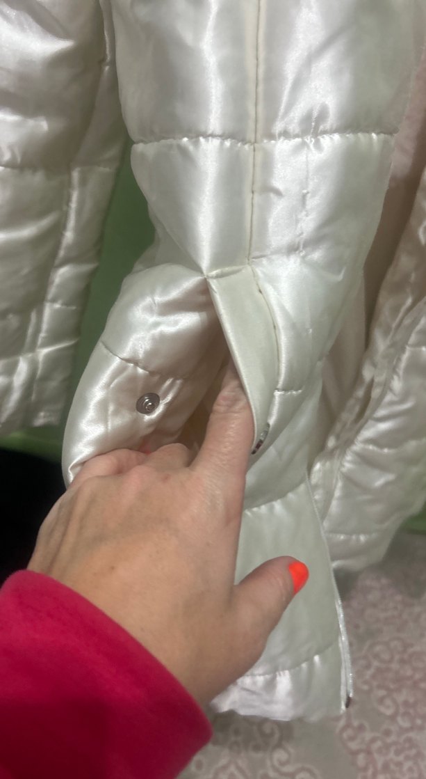 Beyaz çocuk Midi Kaban, Fermuarlı, Sıcak Kumaş - Görsel 4