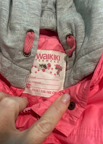 Kız Çocuk Pembe Kapüşonlu Fermuarlı Yelek - Görsel 2