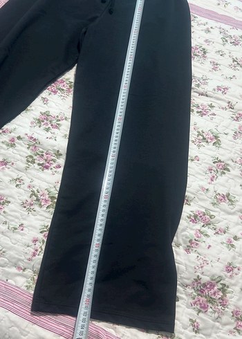 Siyah Kadın Pamuklu Bol Kesim Pantolon - Görsel 5