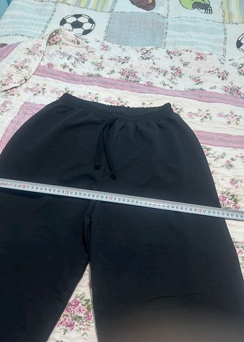 Siyah Kadın Pamuklu Bol Kesim Pantolon - Görsel 6