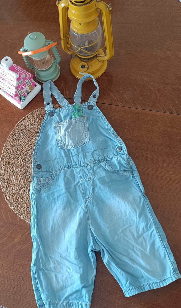 Erkek Çocuk Mavi Kot Salopet - Görsel 2