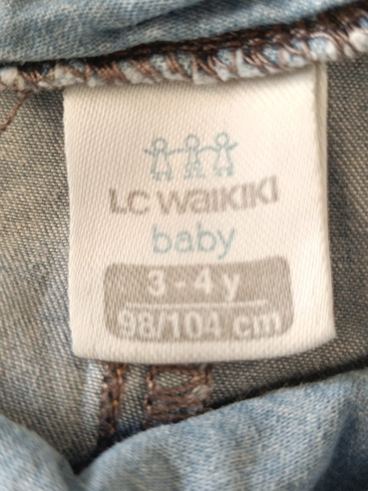 Erkek Çocuk Mavi Kot Salopet - Görsel 4