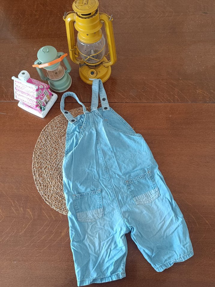 Erkek Çocuk Mavi Kot Salopet - Görsel 5