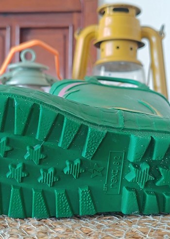 Çocuklar için Dinozor Desenli Yeşil Yağmur Botu - Görsel 2