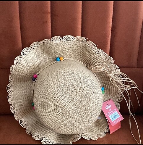 8-12 Yaş, 23 cm Beden 6/12/yaş hasır şapka
