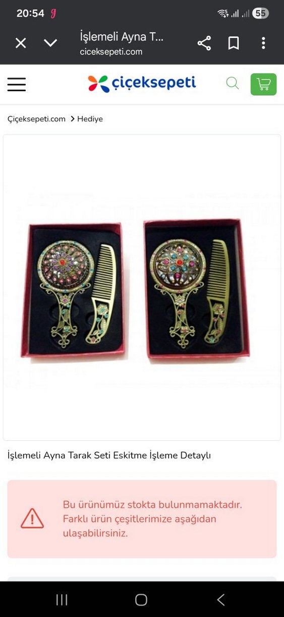 RoseRoi Otantik Desenli Ayna ve Tarak Seti - Görsel 3