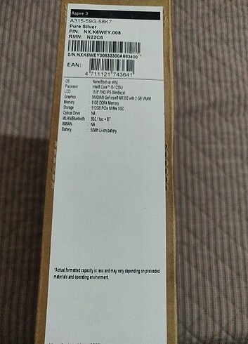 GARANTİLİ FATURALI ASPİRE A 315 59G - Görsel 6