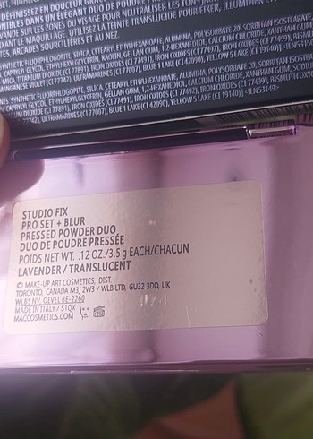 Beden Mac Studio Fix Pro Set+Blur Duo Pudra