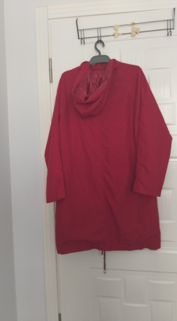 Bordo Midi Hamile Fermuarlı Ceket - Görsel 3