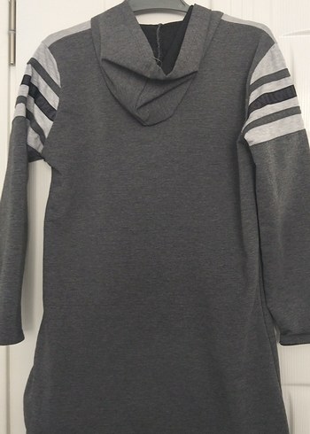 Gri Fermuarlı Uzun Kollu Hamile Sweatshirt - Görsel 3