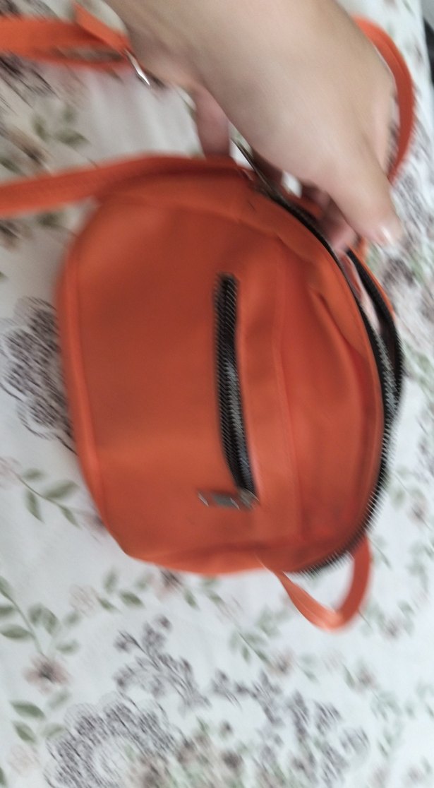 Turuncu Deri Kadın Çapraz Çanta - Görsel 2